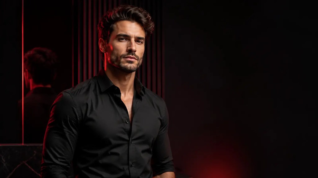 Well-groomed man representing looksmaxxing and masculine self-improvement