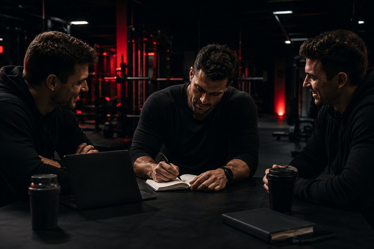 a man training working and building friendships across one cinematic purposeful scene