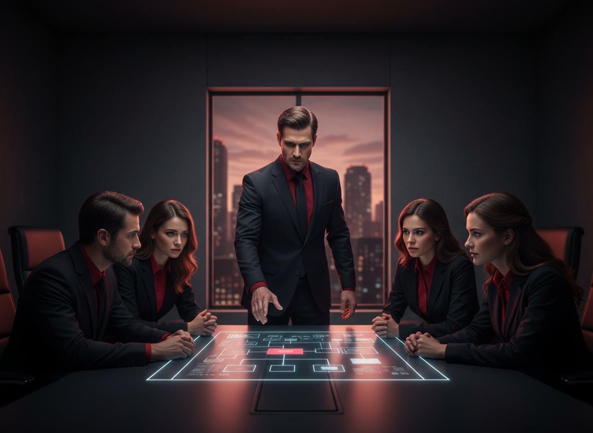 Leader taking responsibility during a difficult team discussion